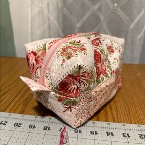 Floral Pink Cosmetic Bag